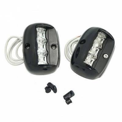 Огни бортовые светодиодные 90х65 мм, черный корпус | BuMMart.ru