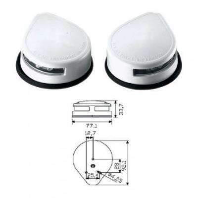 Огни бортовые светодиодные 34х77х92 мм, белый корпус | BuMMart.ru