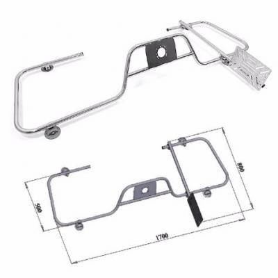 Стойка рулевая с бортовым креплением большая