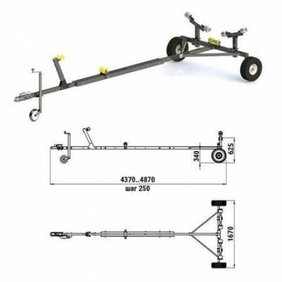 Трейлер для транспортировки легких катеров | BuMMart.ru