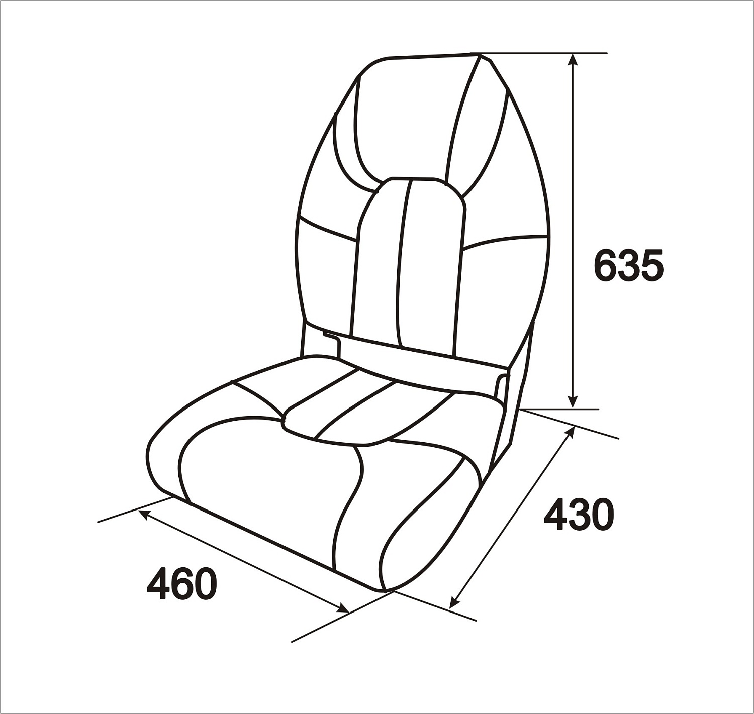 Поворотное кресло в лодку Fisherman (Графит-Серый-Черный) | BuMMart.ru