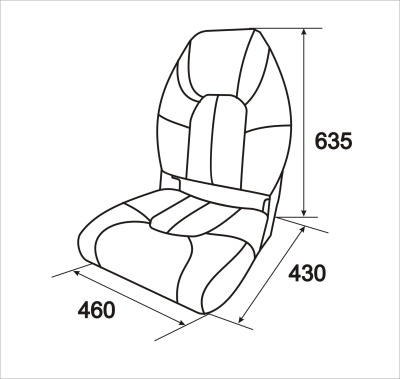 Поворотное кресло в лодку Fisherman (Графит-Серый-Черный) | BuMMart.ru