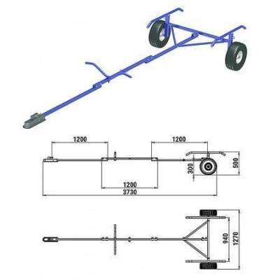 Трейлер для транспортировки НЛ длиной до 3,8 м