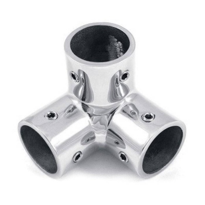 Тройник леера 22мм, угловой 90 град | BuMMart.ru