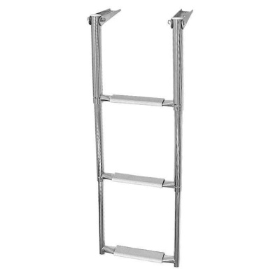 Трап телескопический 3 ступени складной серая ступень | BuMMart.ru