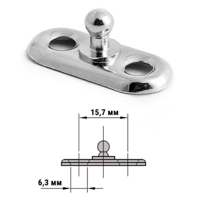 Крепление тента низ для шурупа, хромированная латунь купить по выгодной цене 154 руб. CIM в магазине bummart.ru