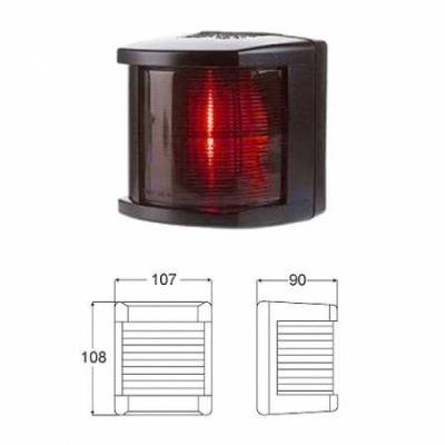 Огонь бортовой красный 108х107х90 мм черный корпус | BuMMart.ru