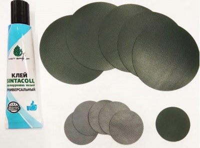 Ремкомплект лодки ПВХ 1 клей 30мл 5 латок 10х10см купить по выгодной цене 275 руб. RiverHunter в магазине bummart.ru