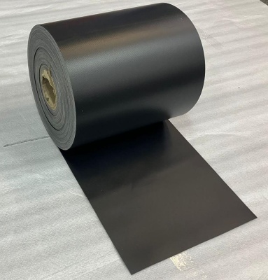 Армированная ткань ПВХ для бронирования баллонов лодки шириной 25см (Черная)