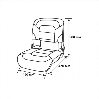 Сиденье пластмассовое складное с подложкой All Weather High Back Seat, белое купить по выгодной цене 12 378 руб.  в магазине bummart.ru