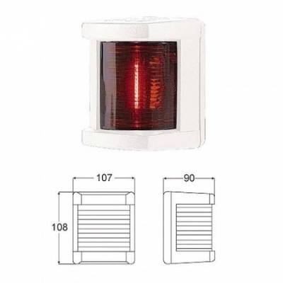 Огонь бортовой красный 108х107х90 мм белый корпус | BuMMart.ru