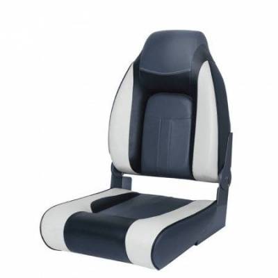 Сиденье мягкое складное Premium Designer High Back Seat, серо-чёрное | BuMMart.ru