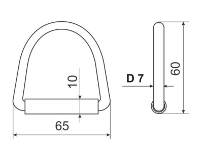D-кольцо, сталь, 65 мм, со втулкой купить по выгодной цене 390 руб.  в магазине bummart.ru