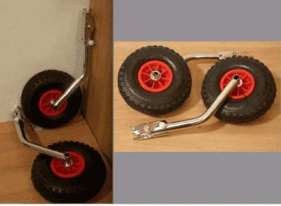 Транцевые колеса перекидные для перевозки лодки