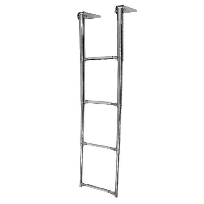 Трап телескопический 4 ступени складной серая ступень | BuMMart.ru