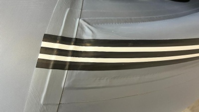 Брус привальный 45мм для лодок (Черно-Белый)