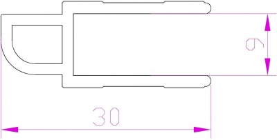 Профиль замка для пайола Папа 9 мм нарезка по 5см. Служит одним из элементов (