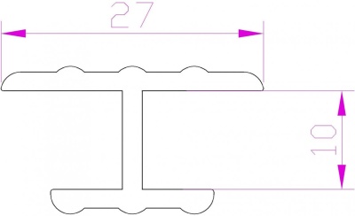 Профиль замка для пайола H-типа 9 мм нарезка по 5см Служит для соединения элементов жесткого составного пайола между собой. Назначение - для пайола толщиной 9 мм Внимание! не путать с (Мамой 9мм)